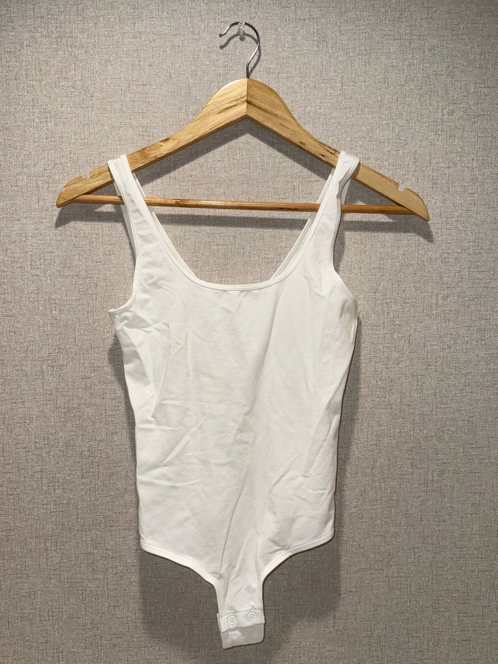 {Auden} Women’s White Scoop Neck Tank Bodysuit